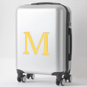 Sticker Monogramme Nom personnalisé initial Gold Golden Ye (Sur valise)