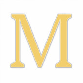 Sticker Monogramme Nom personnalisé initial Gold Golden Ye (Devant)