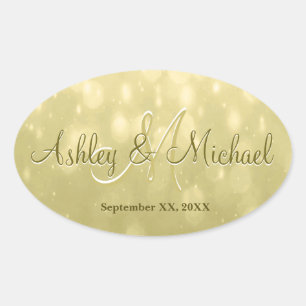 Sticker Monogramme   Or jaune