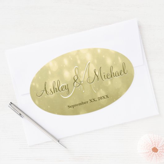 Sticker Monogramme | Or jaune (Enveloppe)