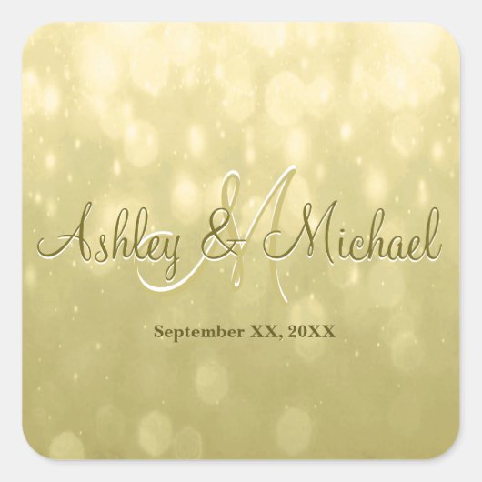 Sticker Monogramme | Or jaune (Devant)