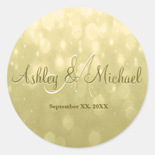 Sticker Monogramme   Or jaune