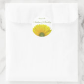Sticker Monogramme Personnalisable Gerbera Jaune (Sac)
