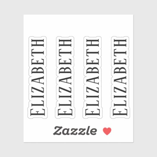 Sticker monogramme personnalisé, simple et moderne (Feuille)