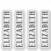 Sticker monogramme personnalisé, simple et moderne (Devant)