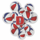 Sticker monogramme pour enfants sur une grappe de boules d (Devant)