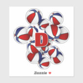 Sticker monogramme pour enfants sur une grappe de boules d (Feuille)
