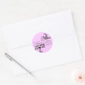 Sticker Monogramme rose et noir (Enveloppe)