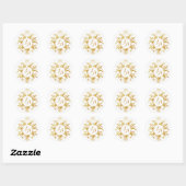 Sticker Monogramme Soleil En Tangue (Feuille)