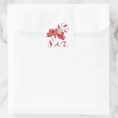 Sticker Monogramme Sucre de canne Vert Rouge (Sac)