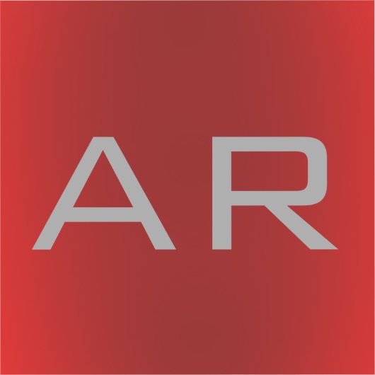 Sticker Monogramme tendance gris élégant (Recto)