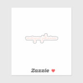 Sticker Monogramme tendance | Nom du script de vidage (Feuille)