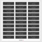 Sticker Monogramme traditionnel Noir Crest Mariage classiq (Feuille)