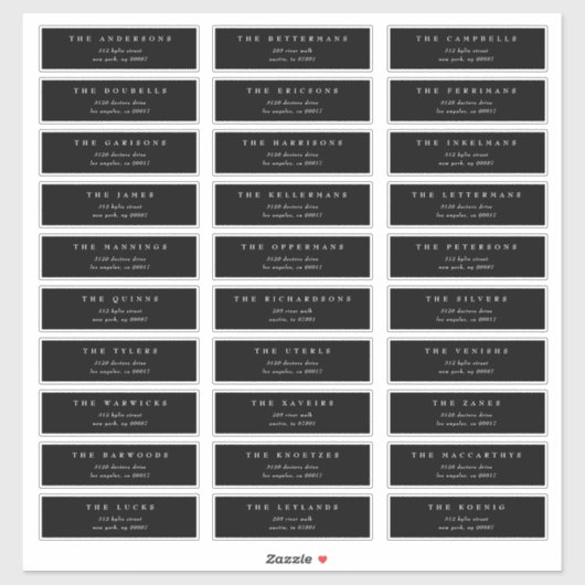 Sticker Monogramme traditionnel Noir Crest Mariage classiq (Feuille)
