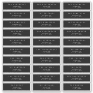 Sticker Monogramme traditionnel Noir Crest Mariage classiq