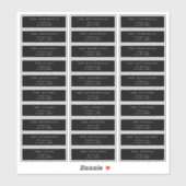 Sticker Monogramme traditionnel Noir Crest Mariage classiq (Feuille)