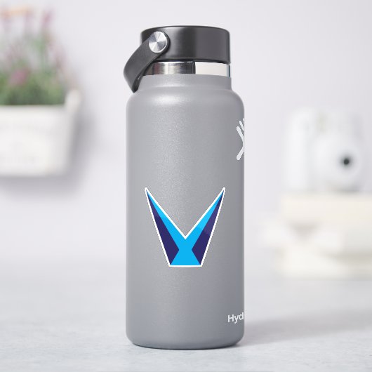 Sticker Monogramme V Lettre Bleue (HydroFlask)
