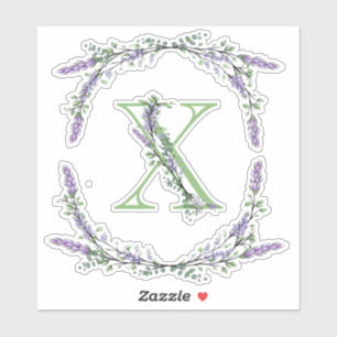 Sticker Monogramme X Lavande Eucalyptus