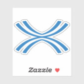 Sticker Monogramme X Lettre Classique Croix (Feuille)