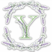 Sticker Monogramme Y Lavender Eucalyptus (Devant)