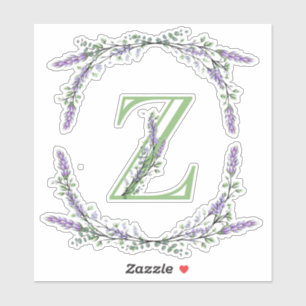 Sticker Monogramme Z Lavande Eucalyptus