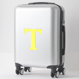 Sticker Monogrammes Initiales Jaune Bold Nom personnalisé 