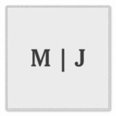 Sticker Monogrammes Nom Black White Minimalist 2024 Mariag (Devant)