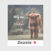 Sticker Monographie de veau de vache Highland premier anni (Feuille)