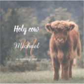 Sticker Monographie de veau de vache Highland premier anni (Devant)