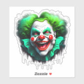 Sticker Monster Clown Green Graphic Cheveux dé-coupé (Feuille)