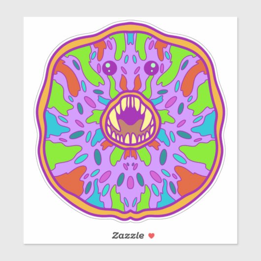 Sticker Monster Donut (Feuille)