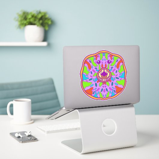 Sticker Monster Donut (Ordinateur portable sur le bureau)
