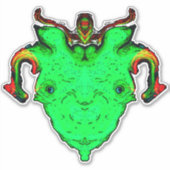 Sticker Monster face de dieu (Devant)