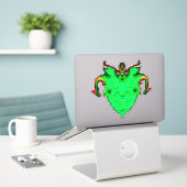 Sticker Monster face de dieu (Ordinateur portable sur le bureau)