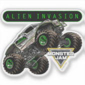 Sticker Monster Jam Alien Invasion & Logo (Devant)