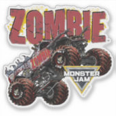 Sticker Monster Jam Zombie Pleine Throttle (Devant)