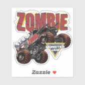 Sticker Monster Jam Zombie Pleine Throttle (Feuille)