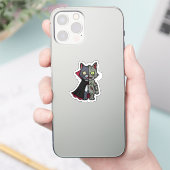 Sticker Monster Kitty Mashup - Demi-Vampire, Demi-Zombie (Téléphone)