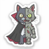 Sticker Monster Kitty Mashup - Demi-Vampire, Demi-Zombie (Recto)
