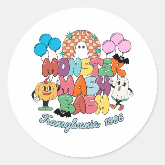 Sticker Monster Mash Bash Circle (Devant)
