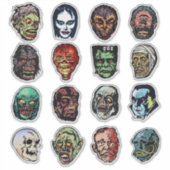 Sticker Monster Masques Die-Cut - Halloween rétro (Devant)