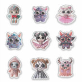 Sticker monster modeling clay colorful  (Devant)