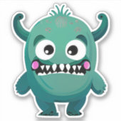 Sticker Monster monstre de Whimsical pour enfants (Devant)