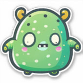 Sticker Monster monstre de Whimsical pour enfants (Devant)
