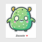Sticker Monster monstre de Whimsical pour enfants (Feuille)