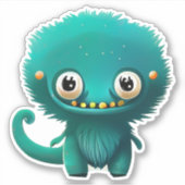 Sticker Monster monstre de Whimsical pour enfants (Devant)