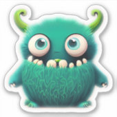Sticker Monster monstre de Whimsical pour enfants (Devant)