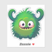 Sticker Monster monstre de Whimsical pour enfants (Feuille)
