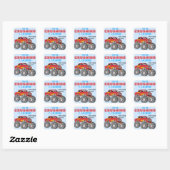 Sticker Monster Truck Valentines (Feuille)