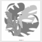 Sticker Monstera plante feuille Décal voiture (Feuille)